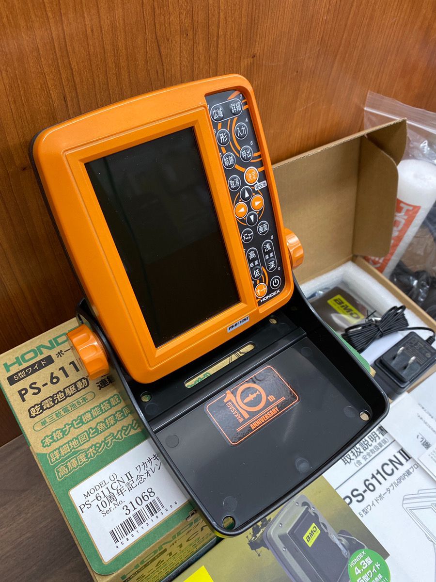 HONDEX PS-611CN 5型ワイドカラー液晶GPS魚群探知機セット 美品