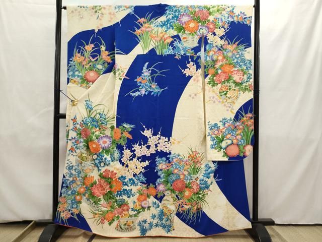 平和屋着物○豪華色留袖 舞花文 金彩 正絹 逸品 DAAY5177ud