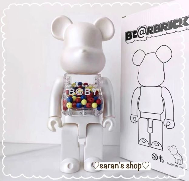 MEDICOM TOY - BE@RBRICK EARTH （VOLCANO RED / SNOW WHITE） 400％