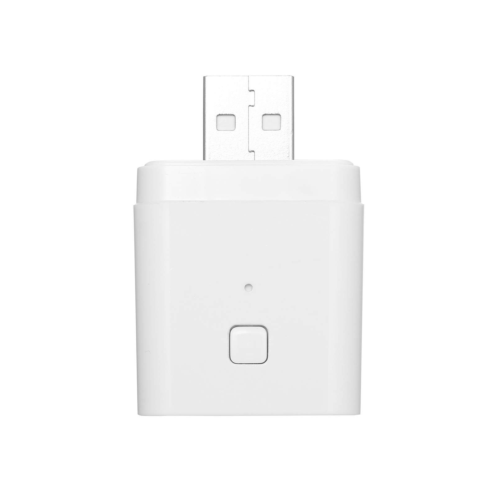 1_ホワイト USB スマート アダプター、1 個 Tuya マイクロ 5V USB スマート アダプター 柔軟で、Tuya APP 音声コントロール経由で USB デバイスをスマートにします Alexa Google Home と互換性あり ホワイ