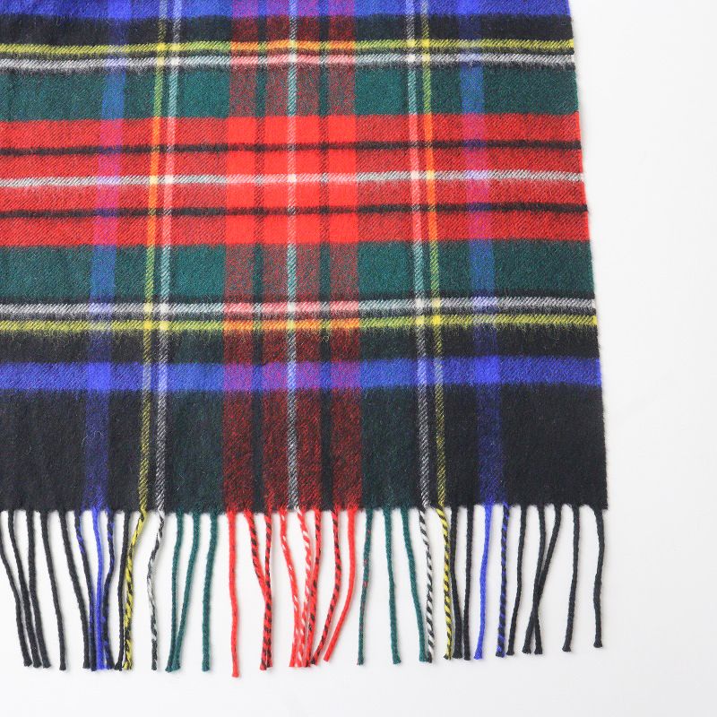 ジョンストンズ Johnstons タータンチェック カシミヤ大判ストール  