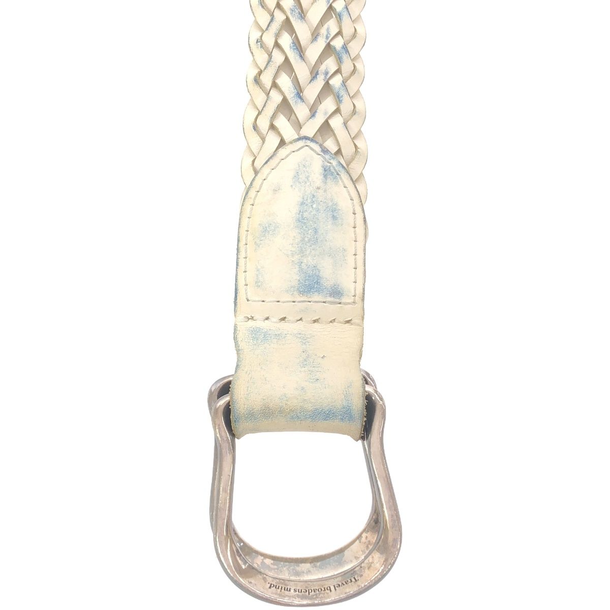 AKM エイケイエム メッシュレザーベルト ホワイト - メルカリ