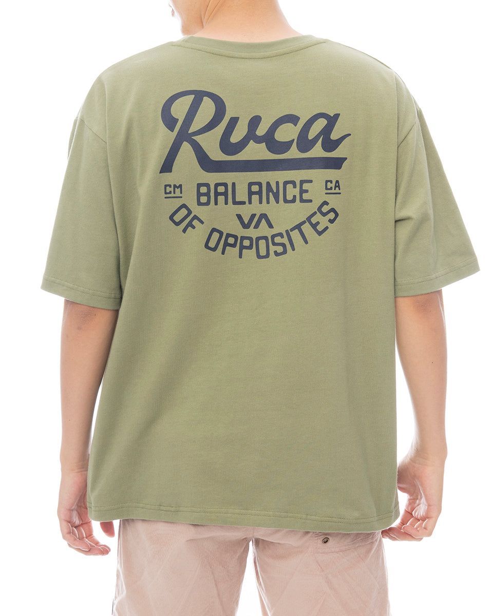 2025春夏 新品【RVCA/ルーカ/ルカ】SCRIPT SEALED SS Tシャツ OLG メンズ BF041254