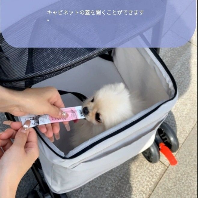 離式 ペットカート 4輪360°回転 折りたたみ 犬用ベビーカー 猫犬兼用