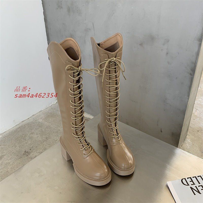編み上げ レースアップ ロングブーツ 韓国 オルチャン ストリート 衣装 Y2K HIPHOP レディース K-POP 原宿系 am4a462354 KIN-KAAI_COM