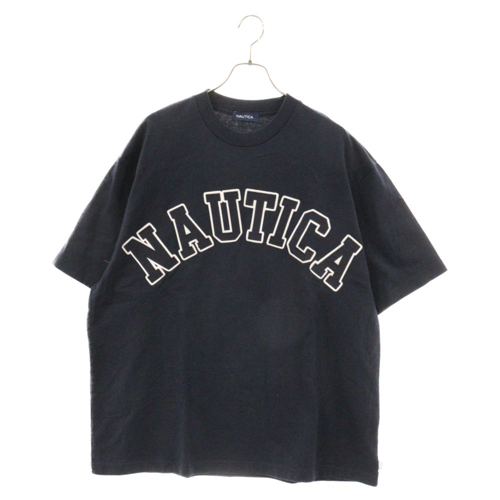 NAUTICA (ノーティカ) フロントロゴ刺繍 スウェット半袖Tシャツ 