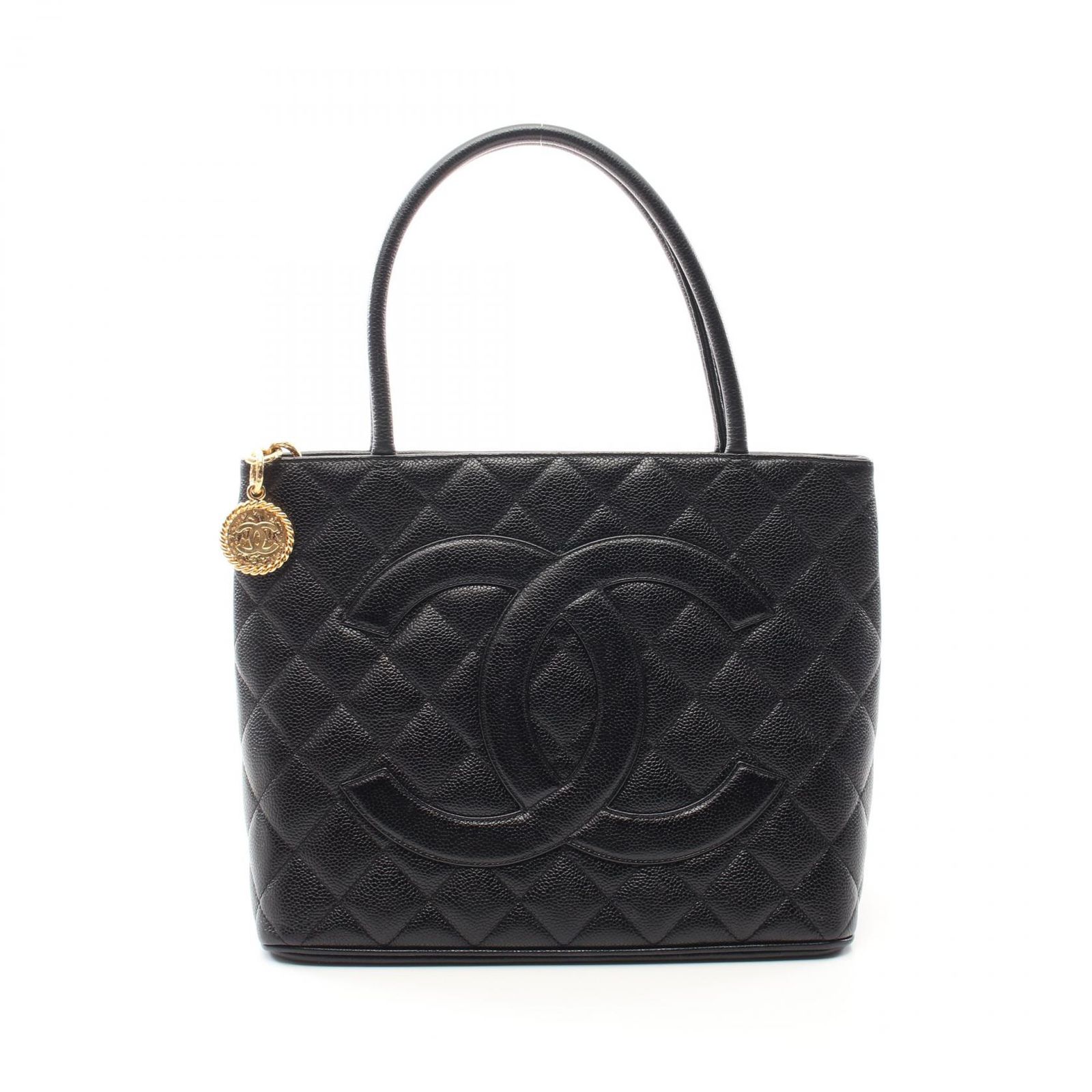 シャネル CHANEL トートバッグ 復刻トート A01804 ブラック キャビアスキン グレインドカーフ 復刻トート レディース Used A