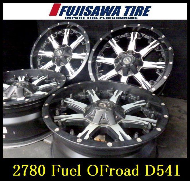 2780 B▲送料無料 Fuel offRoad D541▲20x9.5J 5穴 PCD139.7|150 20▲4本▲