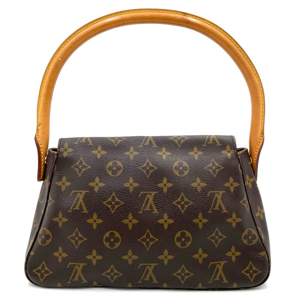 LOUIS VUITTON ルイヴィトン ショルダーバッグ モノグラム ミニルーピング ワンショルダー ハンドバッグ ブラウン 茶 鞄 かばん M51147    ゴールド金具 レディース 定番【品】