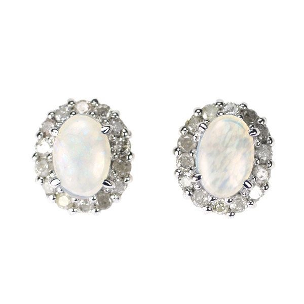 K14WG ダイヤモンド ピアス/イヤリング 0.18CT リ*ン様 イヤリング