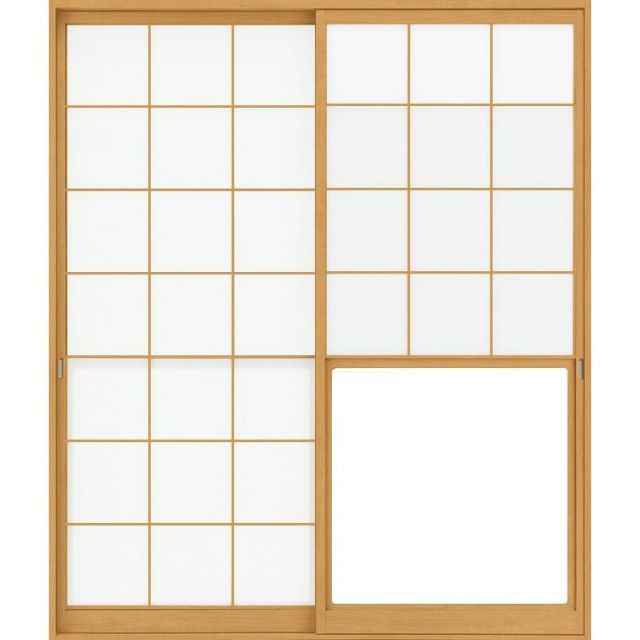 YKKAP室内引戸 ラフォレスタ[新和風][障子のみ] 戸襖 引違い戸[3枚建] 木目たて：[幅2375〜2841mm×高1694〜2012mm] YKKAP室内引戸 ラフォレスタ[新和風][障子のみ] 内障子 引違い戸[2