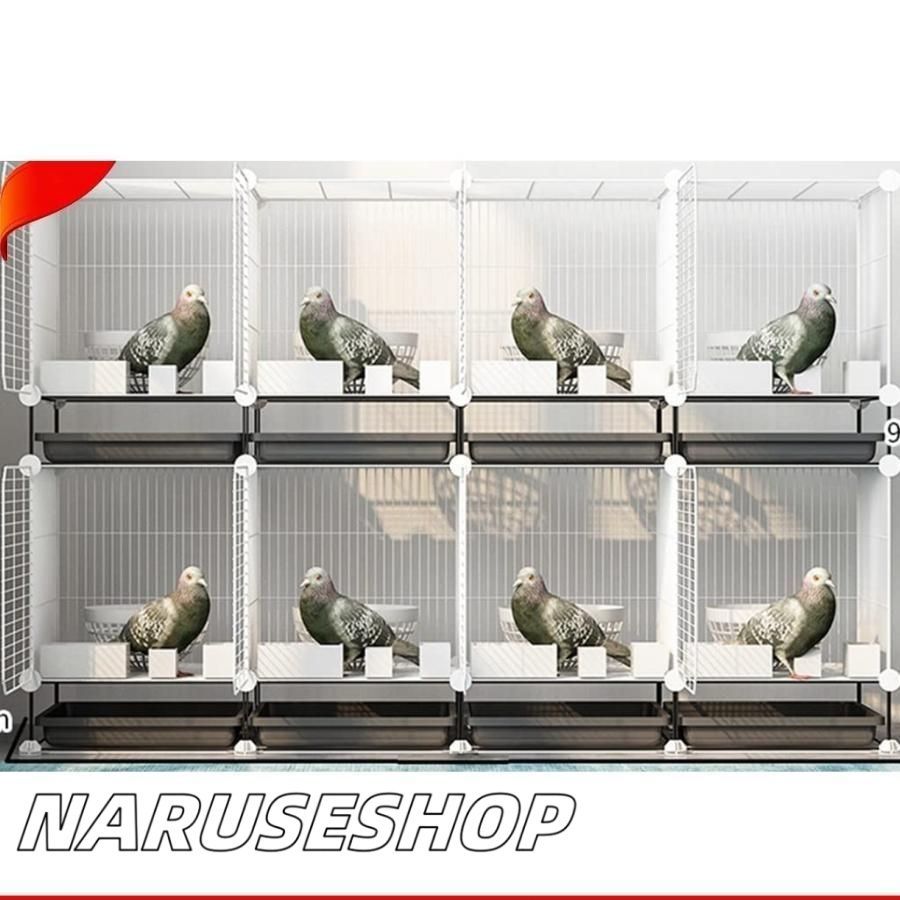 鳥かご?ケージ 鉄鳩の檻 大きな鳥籠 ピジョンレースホーム 鳩の巣 ピジョンペアリングケージ ケージの組み立てが簡単 多機能ケージ 白 Si