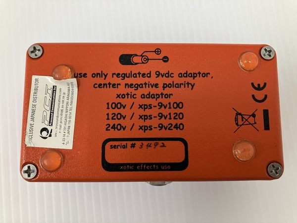 動作保証】Xotic BB PREAMP 手書きシリアル 4桁 オーバー