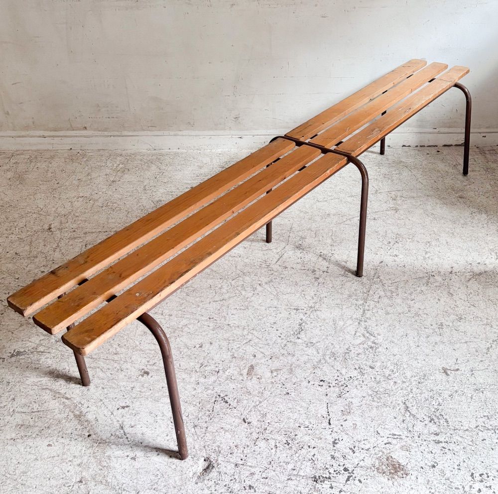 フランスヴィンテージパイントップベンチ2|アトリエカフェインテリアショップコーディネート店舗什器室建築内装空間室内装飾ガーデン園芸