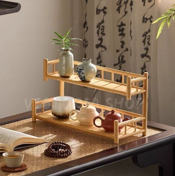 楽天市場】木製棚 ティーポット収納棚 ティーカップホルダー シンプル