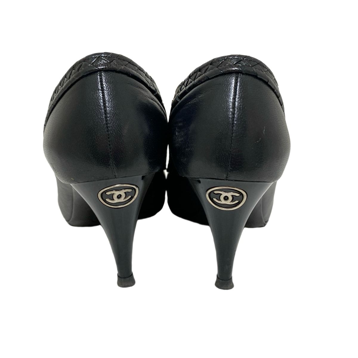CHANEL シャネル ココマーク レザー パンプス 36 1/2 ブラック
