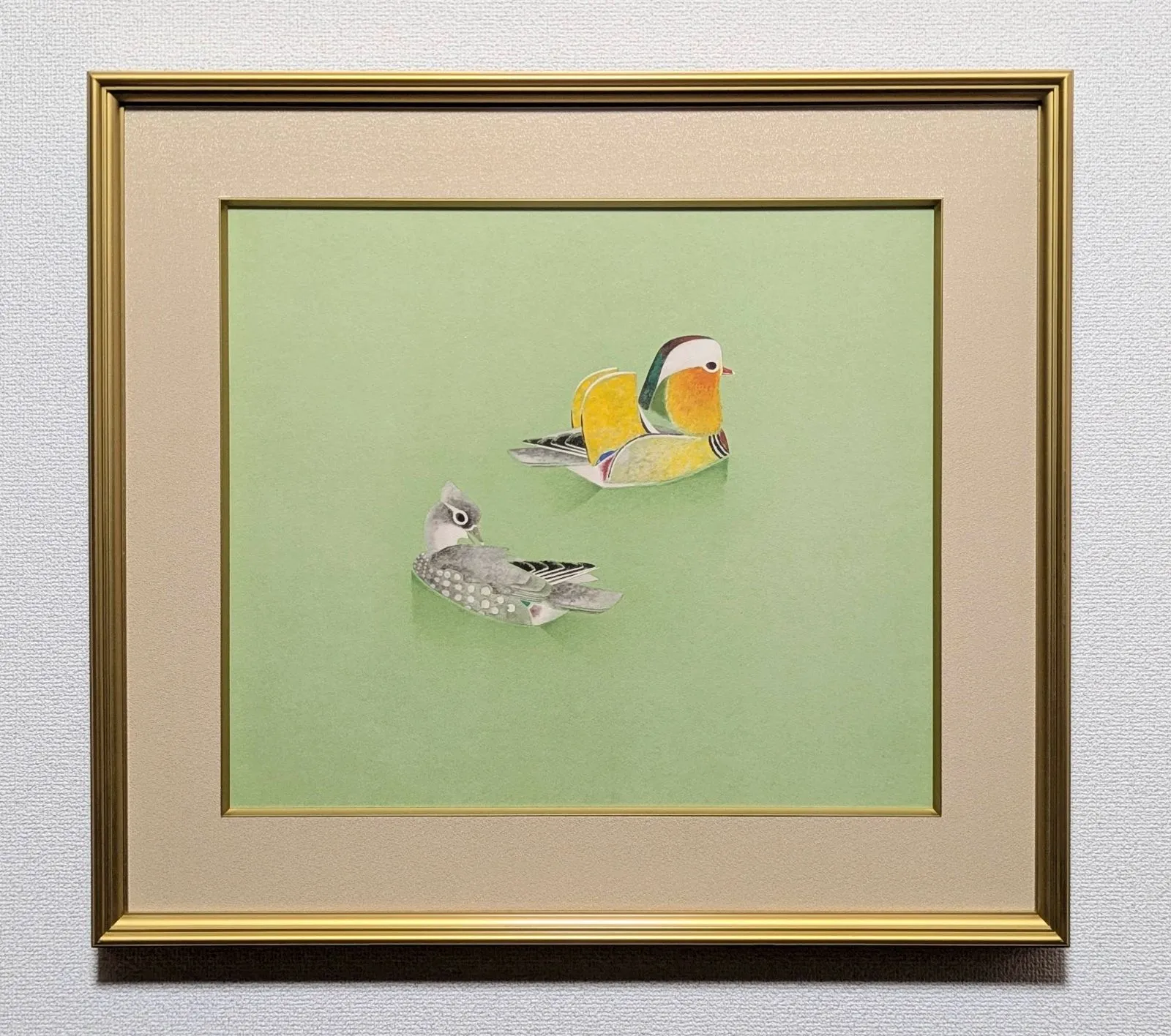 美品 上村淳之「待春」リトグラフ 直筆サイン・印章有 額縁入 上村松園 花鳥 美品 上村淳之「待春」リトグラフ 直筆サイン・印章有 額縁入 上村松園