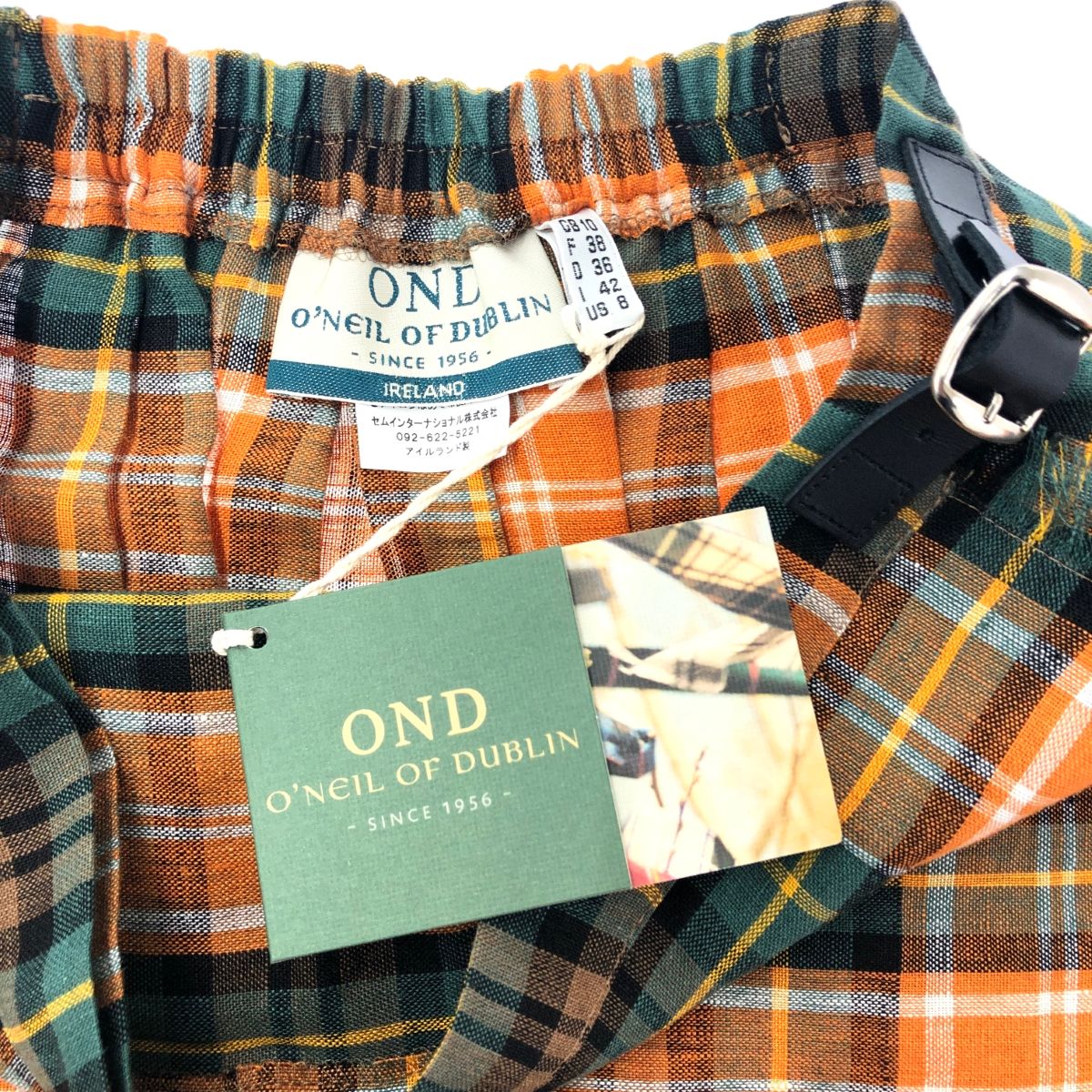 未使用品 O'NEIL OF DUBLIN オニールオブダブリン EASY REGULAR KILT リネンキルトスカート サイズ:10 5073L  オレンジ チェック BORCOL 240001111187 - メルカリ