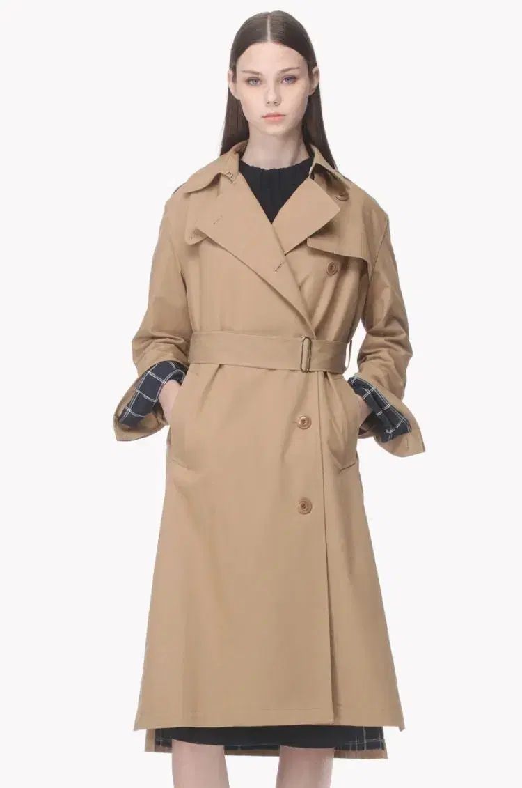 【予約受付開始】 SYSTEM システム チェック バイ ロング トレンチ 55 ー 66size ドライ-運포 経験