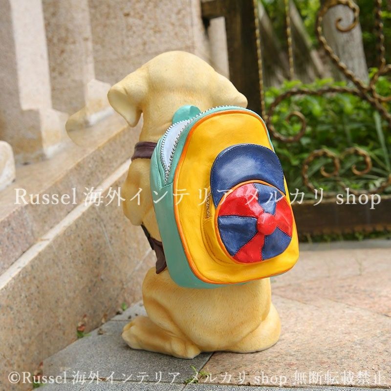 ガーデンオブジェ いぬ リュックサック 犬 樹脂 置物 ガーデンオーナメント イヌ かわいい 動物 ガーデニング 雑貨 ガーデン雑貨 ガーデンインテリア ガーデン インテリア 庭の装飾 お洒落 おしゃれ 8-14 STEELWINDOWSANDDOORS_COM