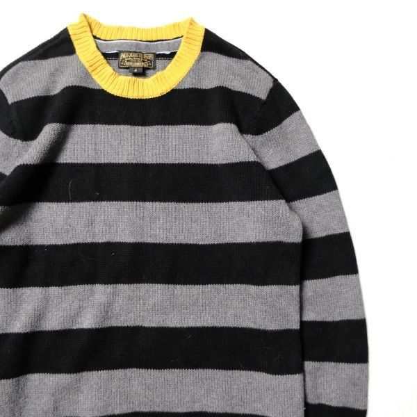 90s~ ラルフローレン コットンニット 太ボーダー Polo by Ralph Lauren Border Wool Knit Sweater SIZE XL 90年代 ポロ