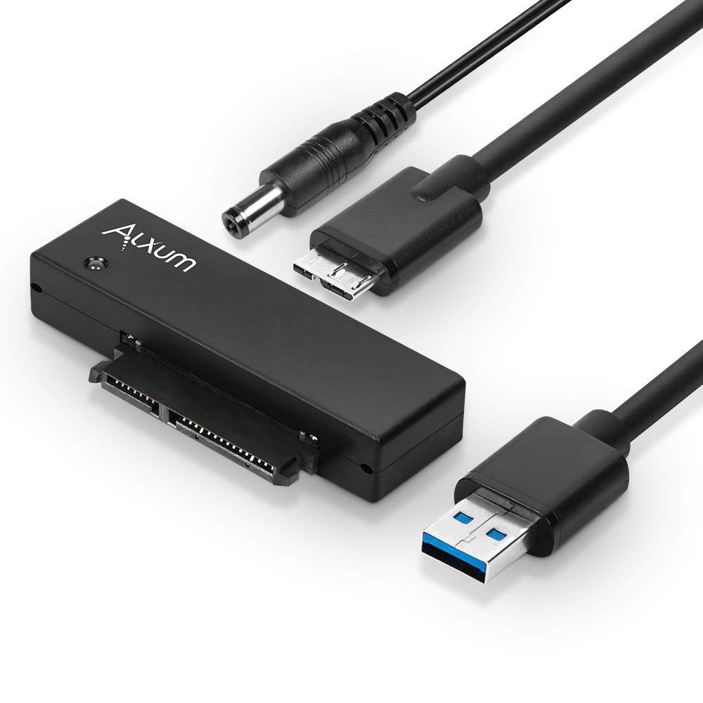 Alxum SATA USB 変換 USB3.0 SATA 変換アダプター 2.5|3.5インチHDD|SSD SATAI|II|III 光学ドライブに対応 12V 2A電源アダプタ付き 最大5Gbps 高速転送 UASP対応 最大18TB