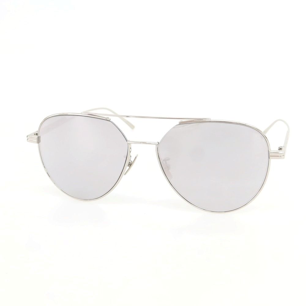 ボッテガヴェネタ BOTTEGAVENETA ティアドロップ サングラス シルバー サイズ57□16 145 メンズ