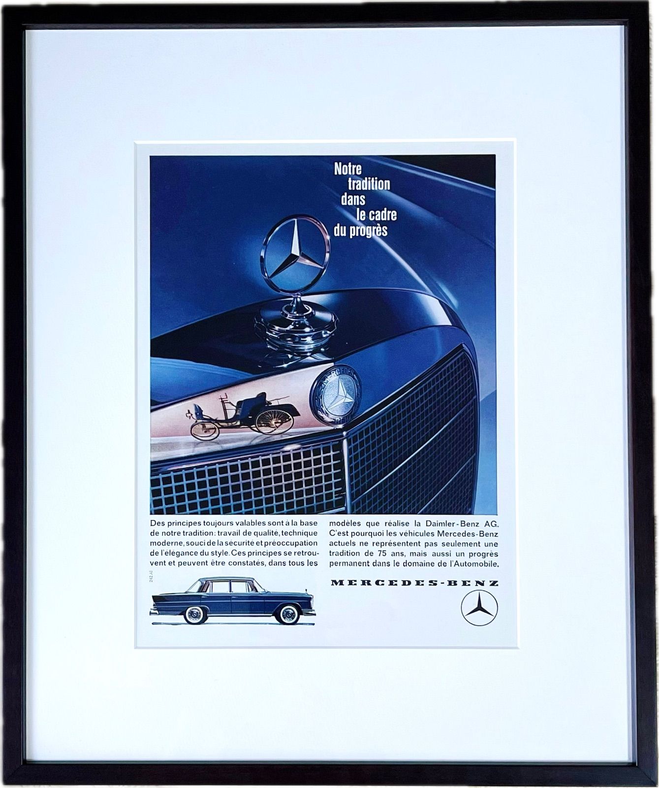 1962 広告＞ Mercedes Benz メルセデス ベンツ ポスター ヴィンテージ 
