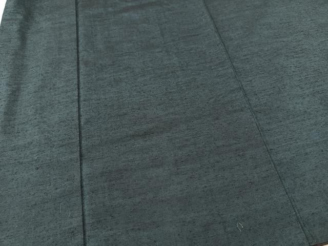 平和屋着物男性 紬 髭紬羽織セット 霞文 羽裏：鷹 正絹 逸品