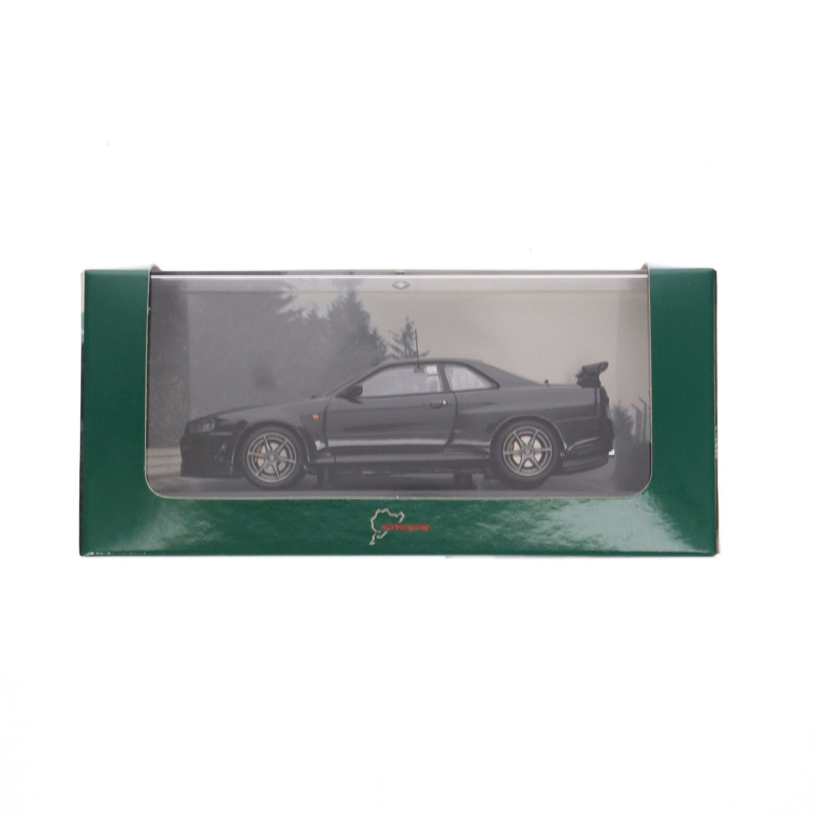KRINK - 1/43 日産 スカイライン GT-R BNR34 ニュルブルクリンク テストカー(ブラック) 完成品 ミニカー(K03386BK) 京商 1/43 日産 スカイライン GT-R BNR34 ニュルブルクリンク テスト