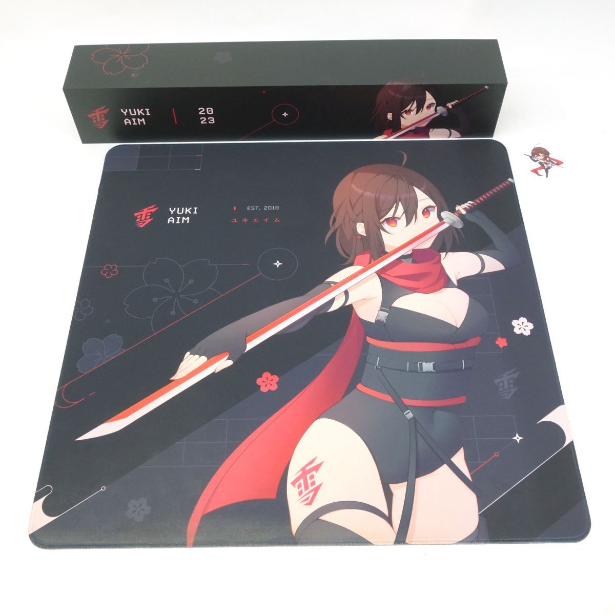 YUKI AIM ユキエイム 2023 Katana Black Large マウスパッド YUKI AIM ユキエイム 2023 Katana Black Large マウスパッド