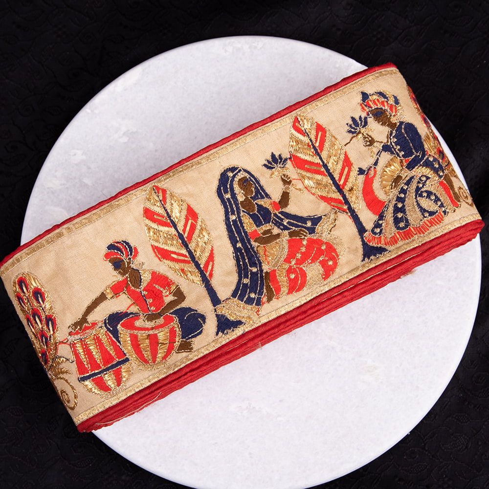 チロリアンテープ - ロール売 太幅9.8cm - 宴の時 ゴータ刺繍 チロルテープ 手芸 チロリアンテープ WWW_NOITHATQUANGTHANH_NET