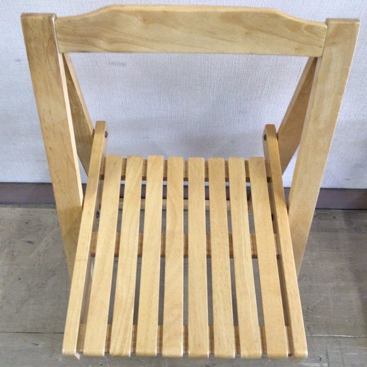 木製 折り畳みチェア ナチュラルウッド 2脚セット① ウッドテーブル