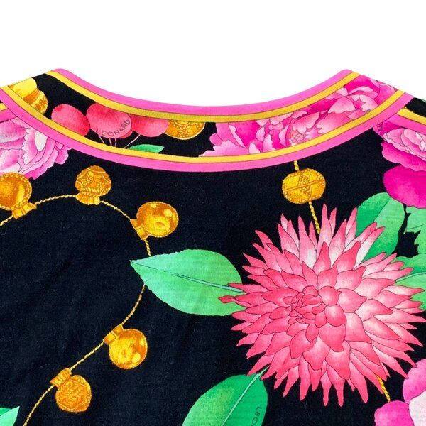 美品 LEONARD レオナール 花柄 長袖 カーディガン トップス ストール