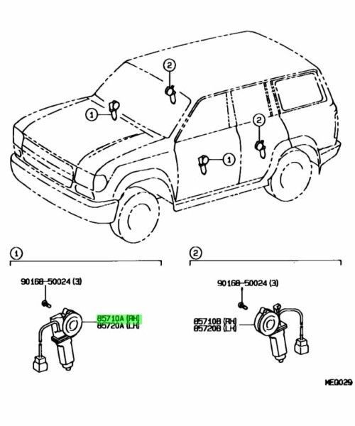 トヨタ 純正 ランドクルーザー 70 パワーウインドウレギュレータ
