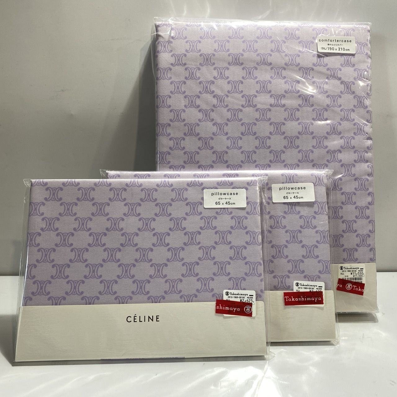 CELINE セリーヌ 掛け布団カバー ピローケース 枕カバー 2枚 セット 管理番号 OKU9854|H3-80
