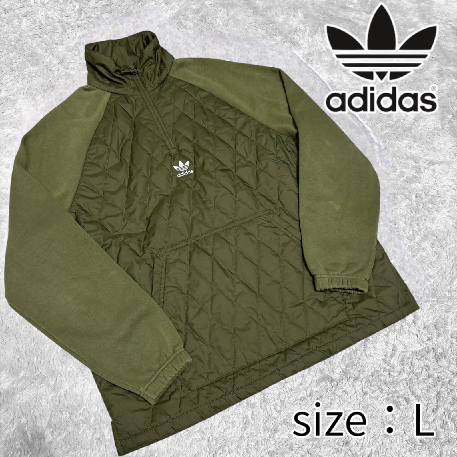 アディダス adidas キルティング ハーフジップ ジャケット