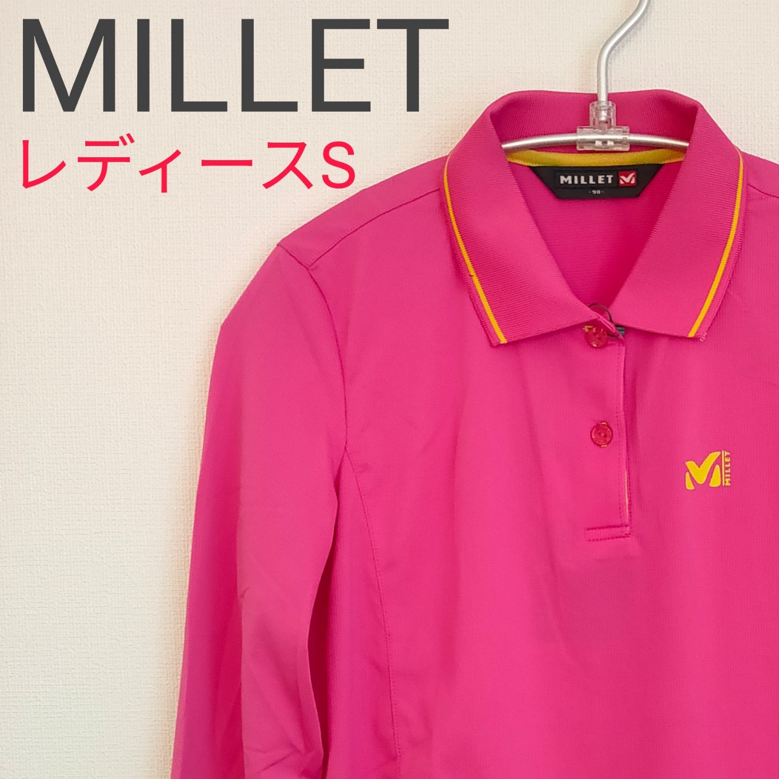 新品☆ MILLET ミレー 長袖 ポロシャツ 90 レディース Sサイズ ピンク