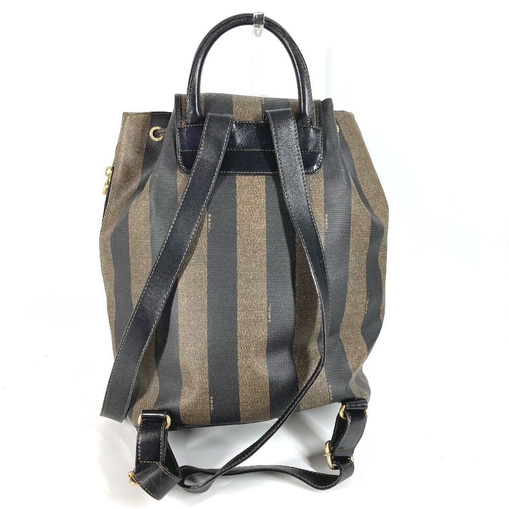 FENDI フェンディ リュックサック ペカン PVC/レザー カーキ