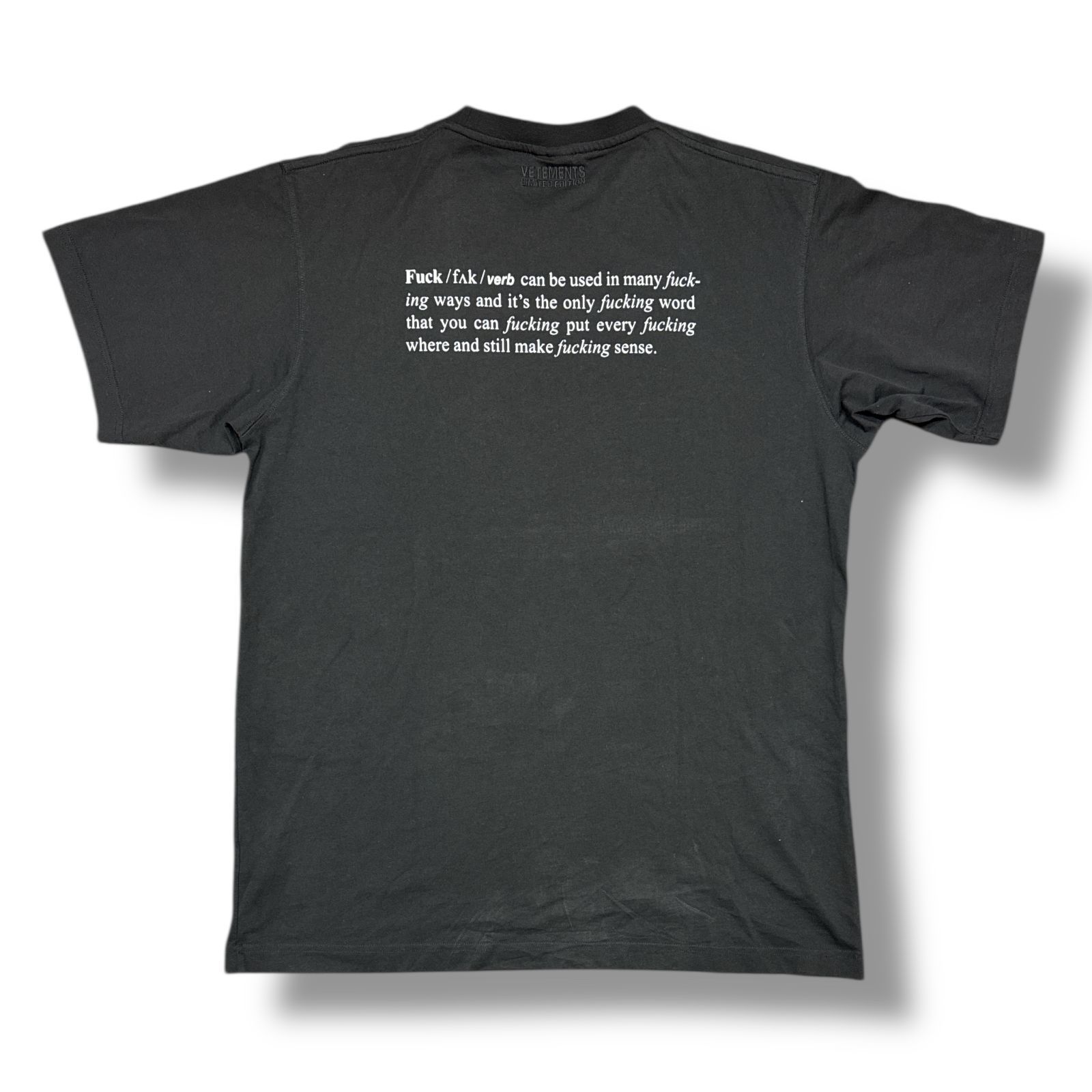 VETEMENTS 21AW Fuck Definition T-Shirt ファックディフィニションT 