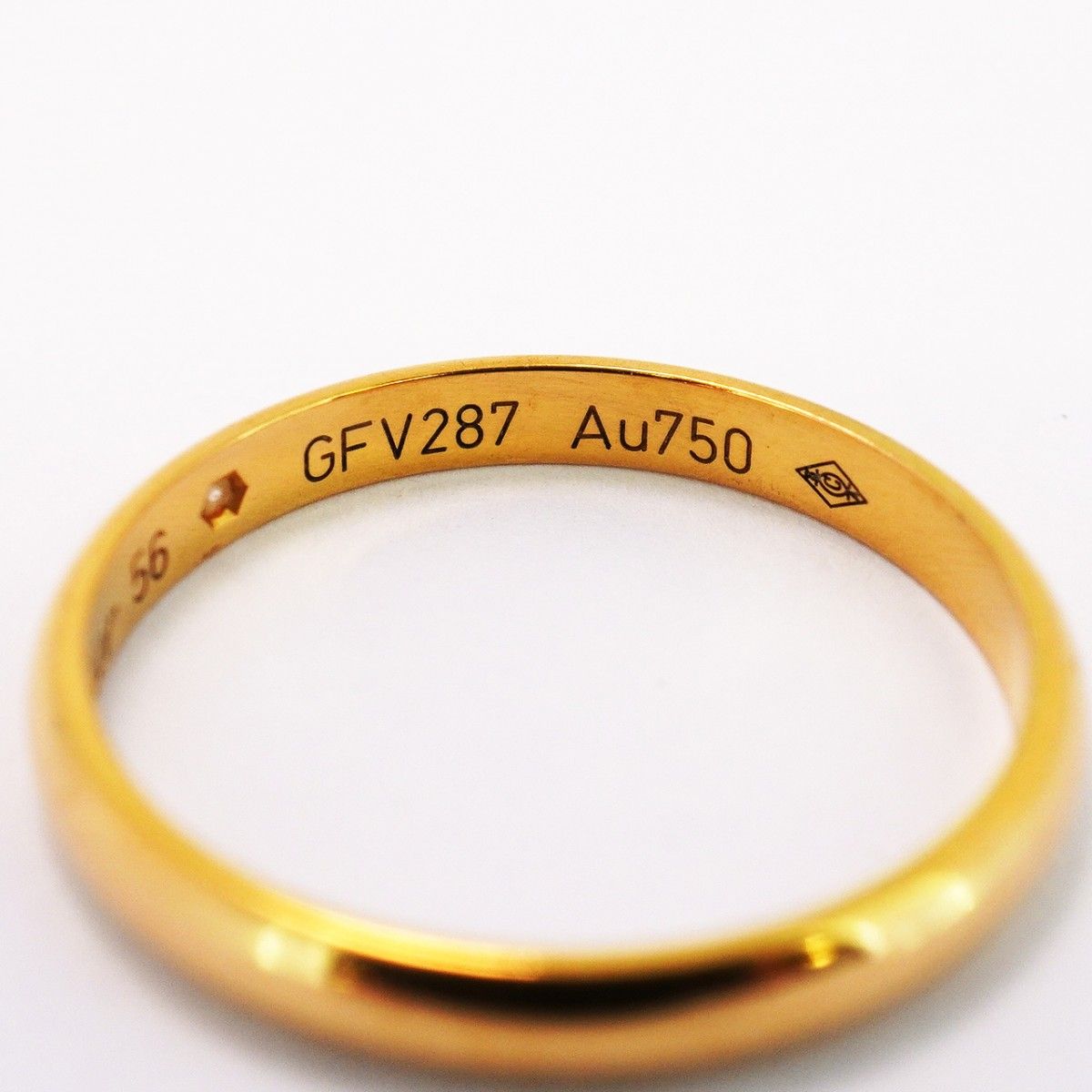 5jeb0141】カルティエ リング クラシックウェンディング 1PD K18YG  