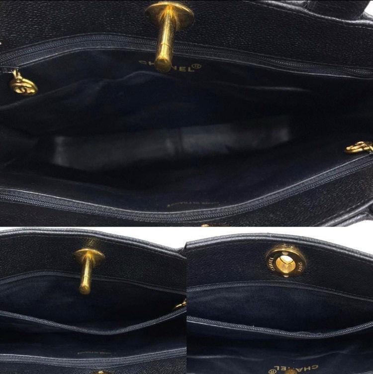 シャネル マトラッセ キャビアスキン 黒 トートバッグ ヴィンテージ NICORILABO_COM