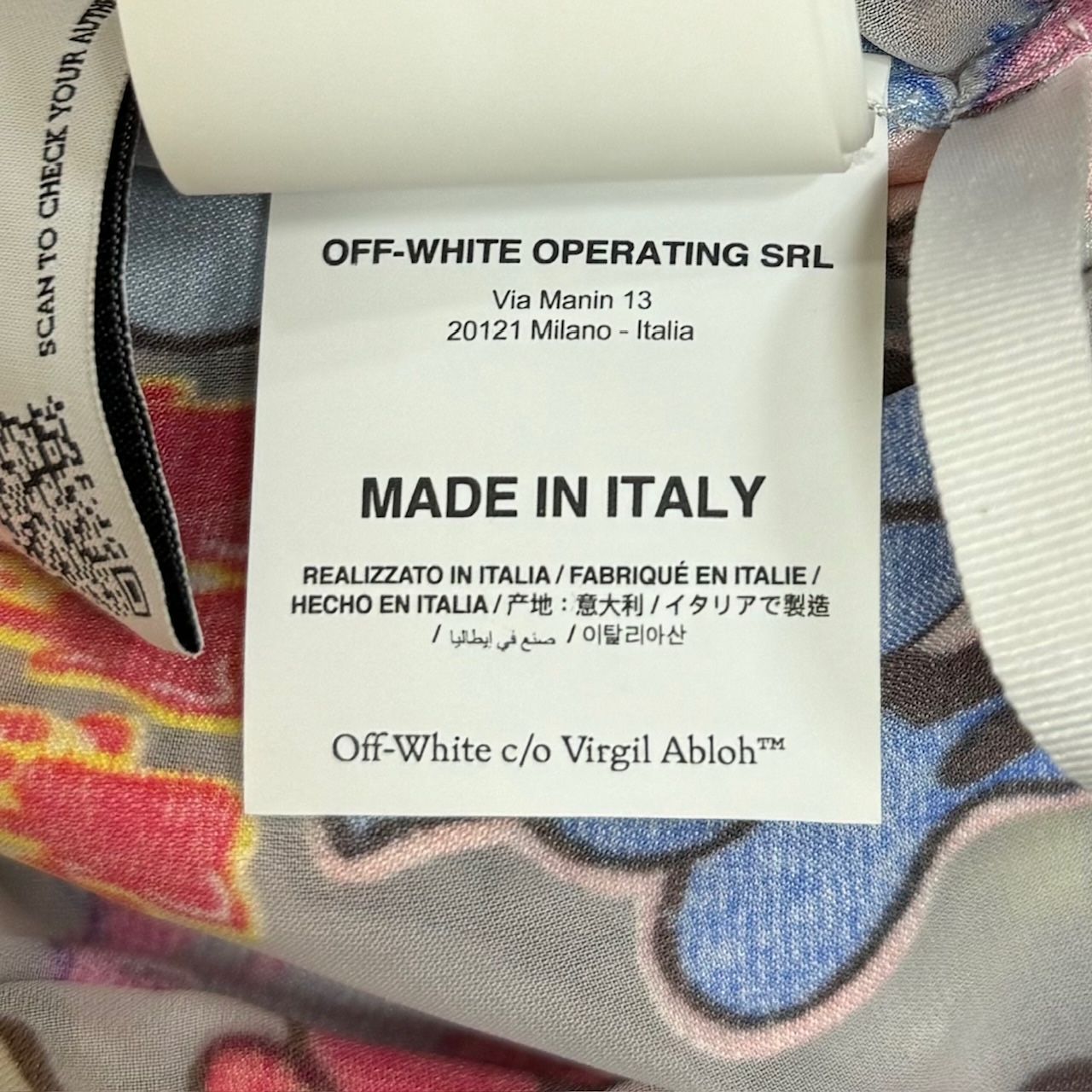 OFF-WHITE 21SS Graffiti Slim Shirt グラフィティシースルーパッチ