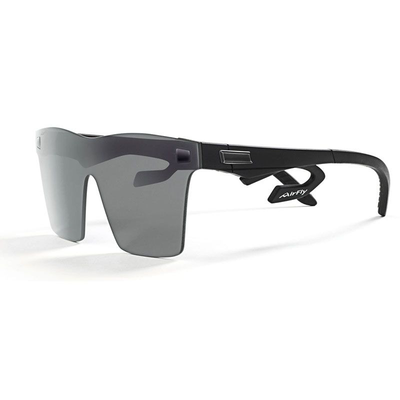 Airfly(エアフライ) AF-501 スポーツカジュアルサングラス偏光レンズ装着モデル マルチスポーツ サングラス (af501c1)、ブラックマット×偏光
