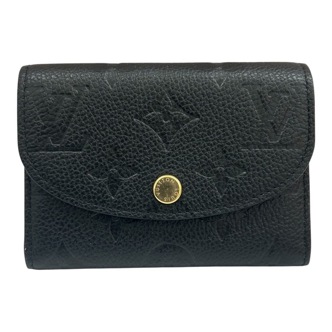 ルイ ヴィトン LOUIS VUITTON コインケース ポルトモネ ロザリ モノグラムアンプラント ノワール M81455 ノワール レザー ポルトモネ ロザリ レディース Used A ♯0203010253