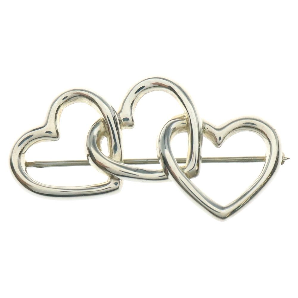 TIFFANY-Co ティファニー トリプルハート ブローチ ピンバッジ シルバー SV925 5.6g