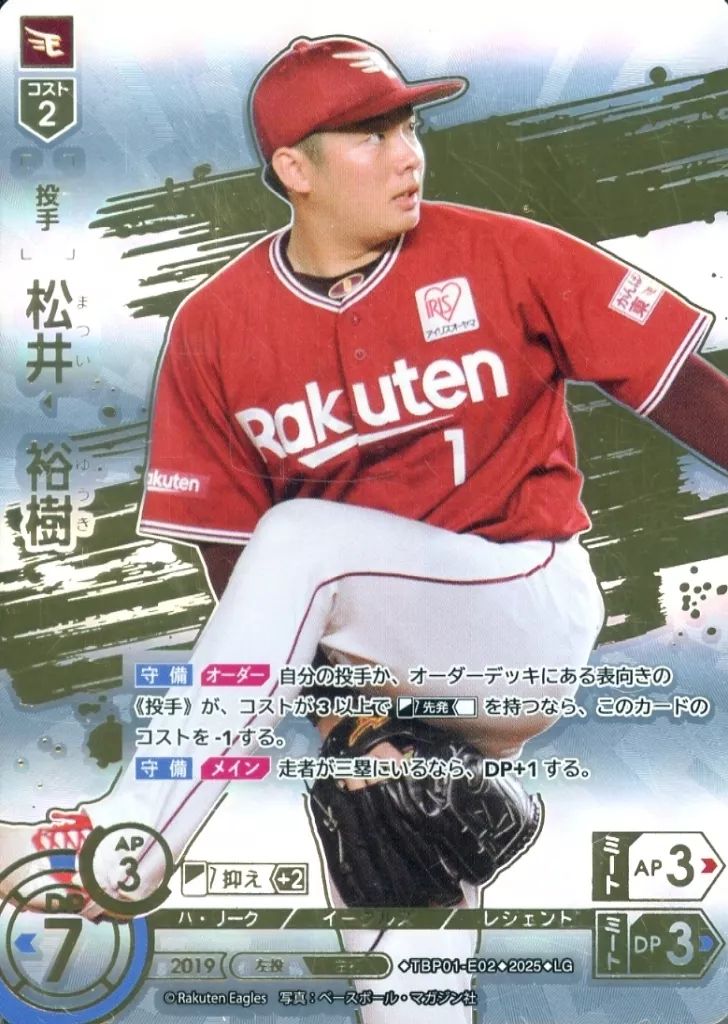 プロ野球カードゲーム DREAM ORDER TBP01-E02 LG 松井 裕樹