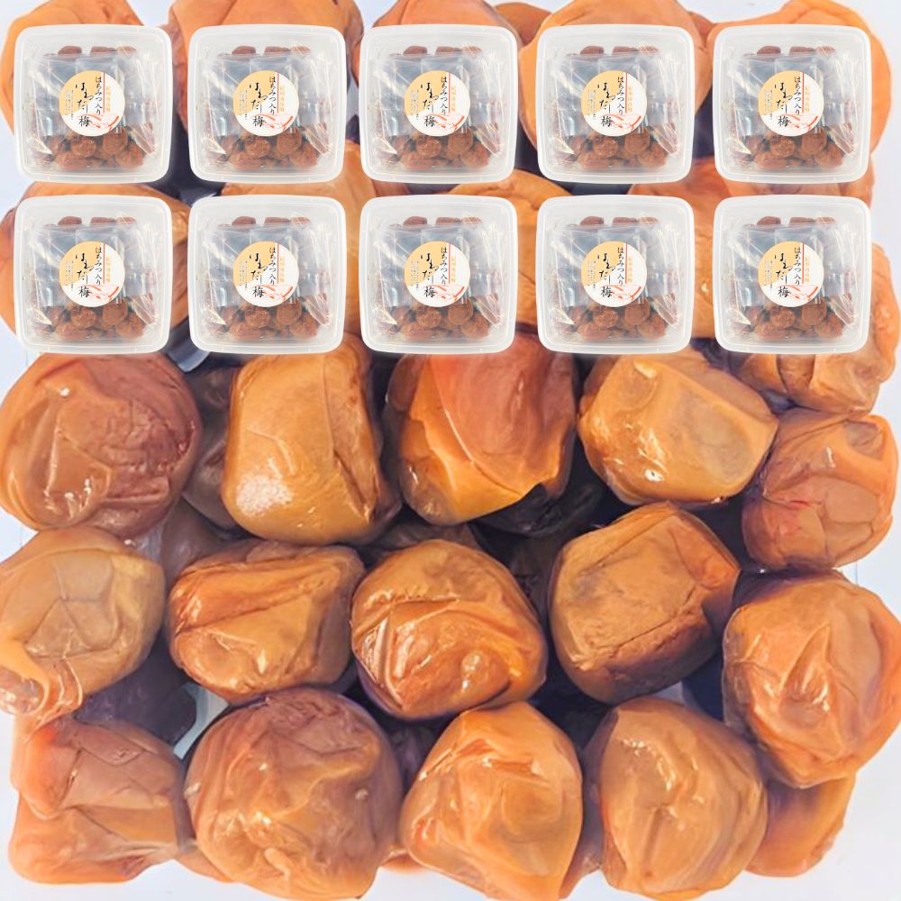 紀州南高梅 訳あり しそ漬け梅干し3kg はちみつ梅干し1kg Amazon | 訳