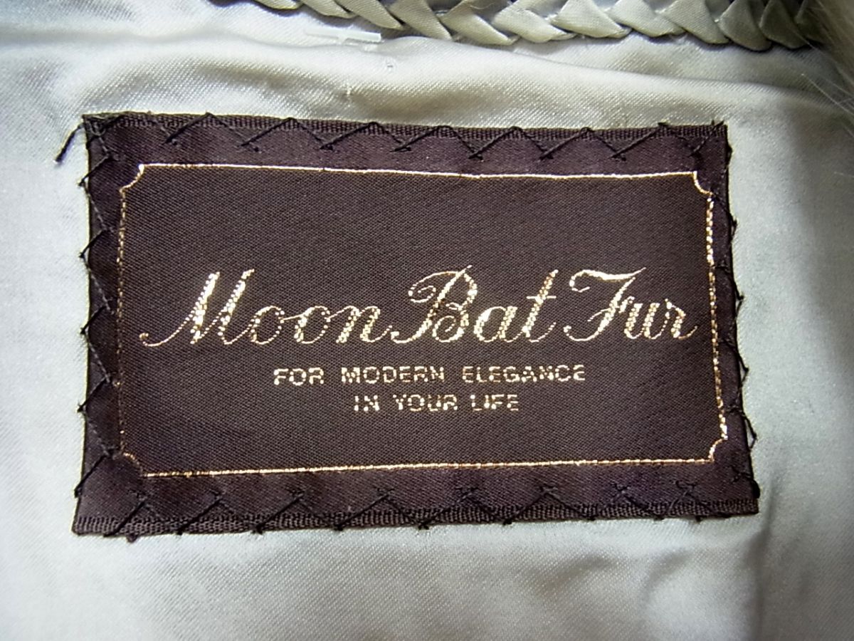 【美品✨】MOONBAT サファイアミンク 毛皮 ハーフコート ヘリンボーン 毛皮◇MOONBAT サファイアミンク毛皮 コート ハーフ丈 ムーン