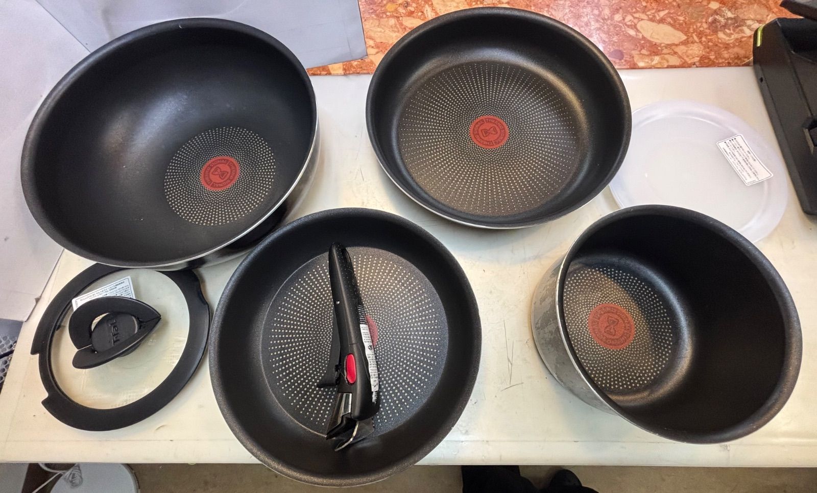 T-fal フライパン鍋セット 4点 取っ手の取れる